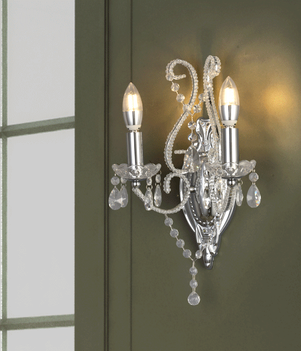 르네셀 2등 벽등 크리스탈벽등 벽무드등